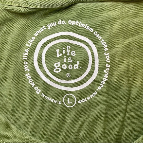 Life Is Good Green Shamrock On T-Shirt Large 100% Cotton St. Patrick’s Day - Picture 5 of 9